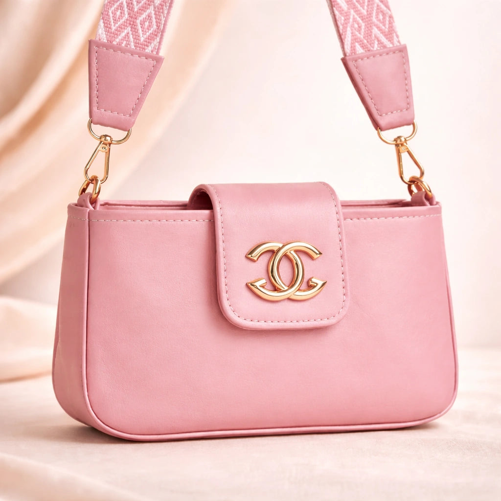 Premium Women’s Crossbody Bag with Gold Lock – Elegant Daily Wear